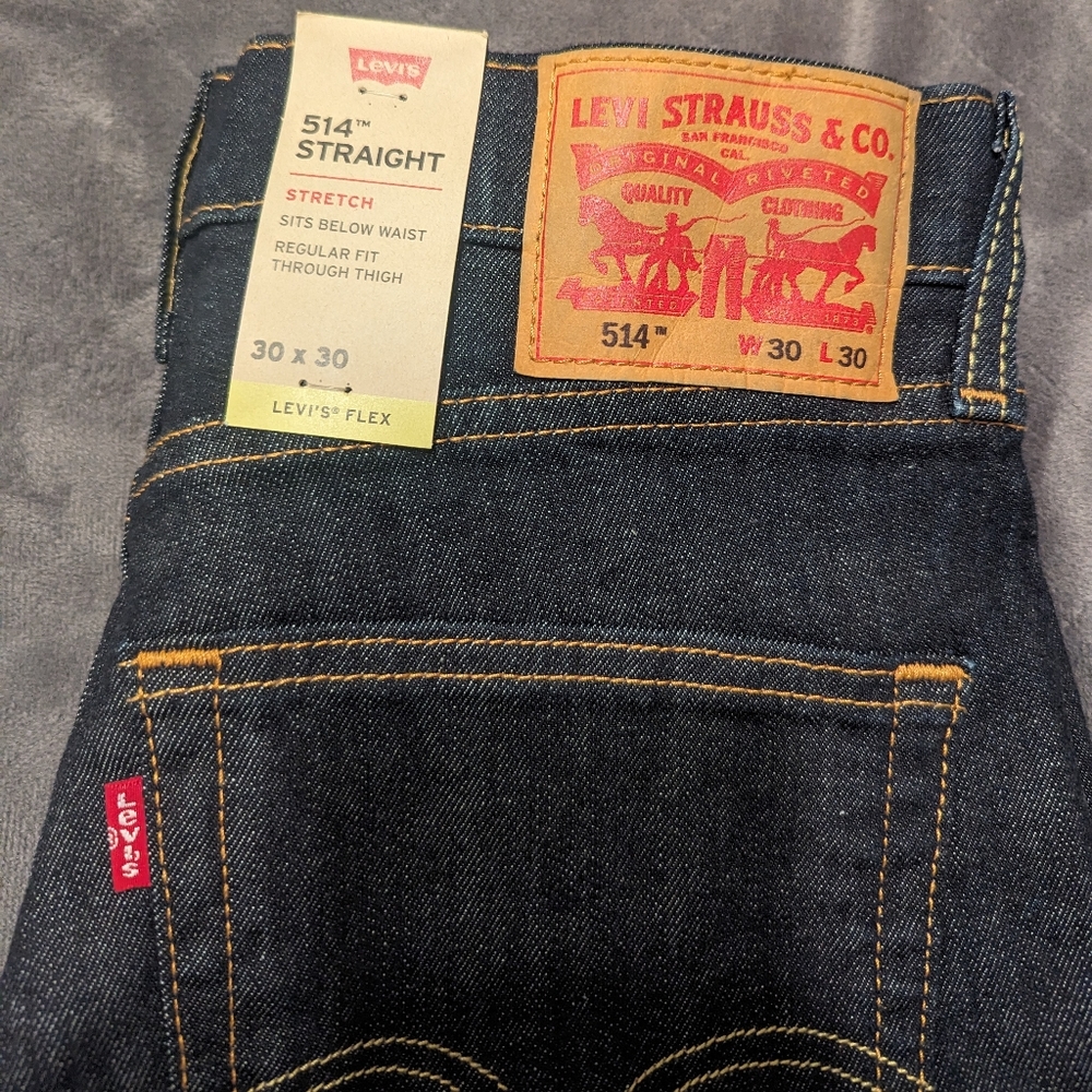 Men's Levi's 514 Straight Jeans, Size 30x30 Stretch - Picture 7 of 7